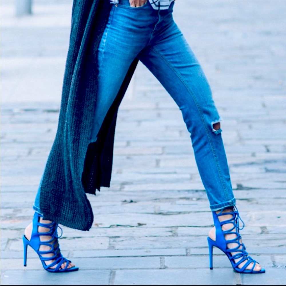 Zara Blue Heels